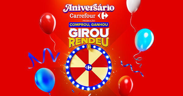 ⏰ 45 dias Aniversário Carrefour 2026: Roleta de Prêmios com Cartões de até R$700