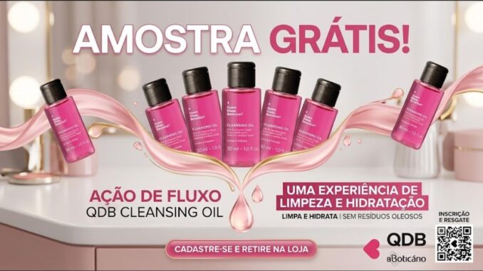 Amostra Grátis Cleansing Oil: Ação de Fluxo QDB Leva Óleo de Limpeza Facial para Clientes Ouro do Beautybox 🆓Grátis