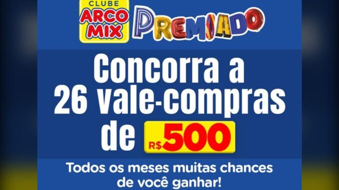 Clube Premiado Arco-Mix: Concorra a 40 Vale-Compras de R$500 (PE)