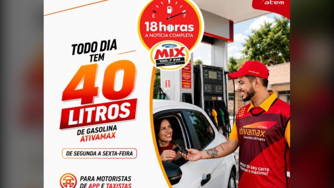 Concurso A Notícia Completa: Motoristas de App e Taxistas Concorrem a Vale-Combustível Ativamax (Manaus) 🆓Grátis