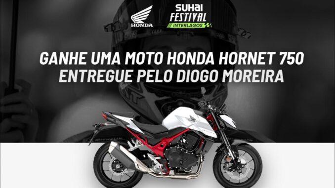 Promoção Honda Hornet 750: Concorra à Moto Entregue pelo Diogo Moreira no Festival Interlagos 🆓Grátis