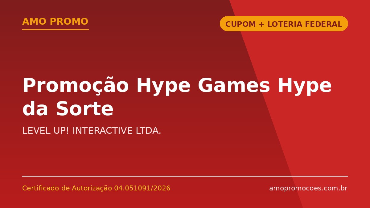 Promoção Hype Games Hype da Sorte