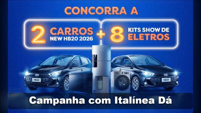 Promoção Italínea Dá 2026 Sorteia Carros 0km e Kits Show de Eletros