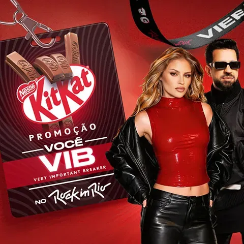 Promoção kitkat Você Vib no Rock in Rio 2026