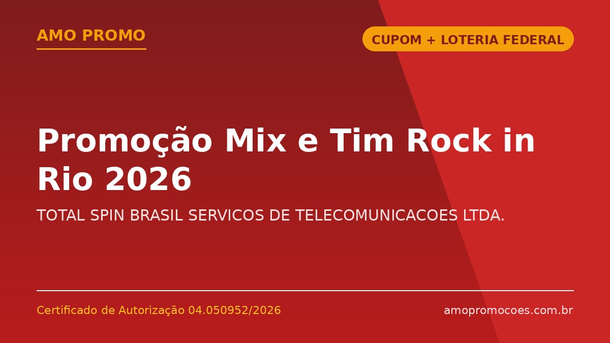 Promoção Mix e Tim Rock in Rio 2026