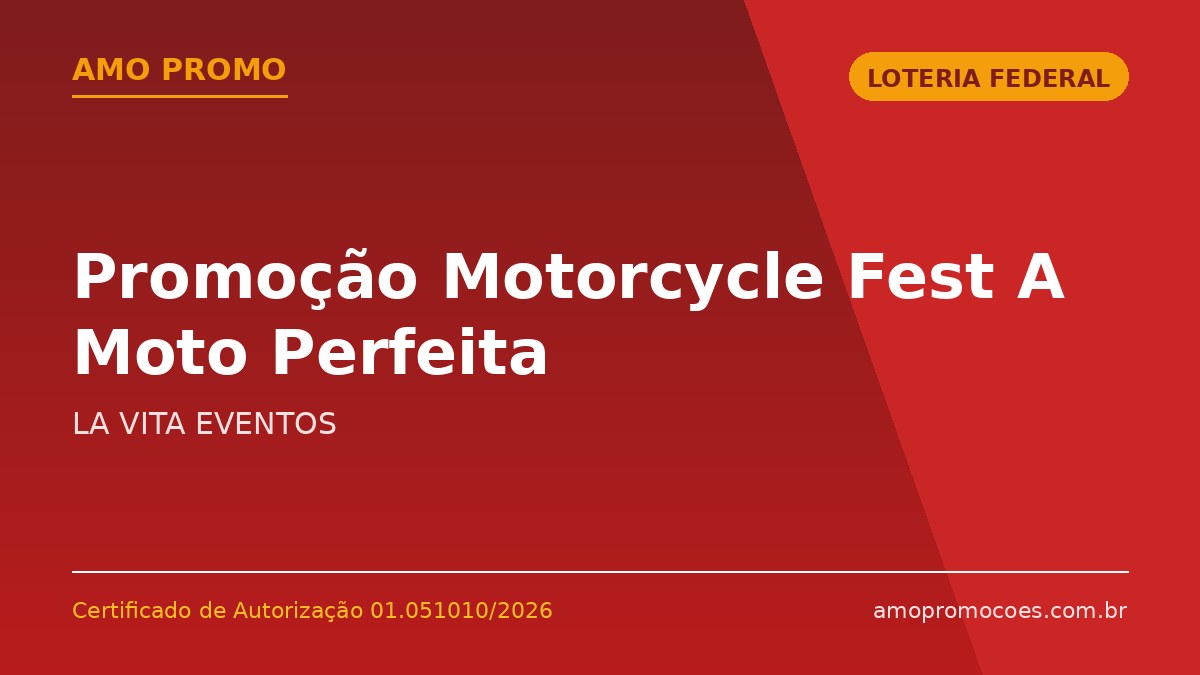 Promoção Motorcycle Fest A Moto Perfeita