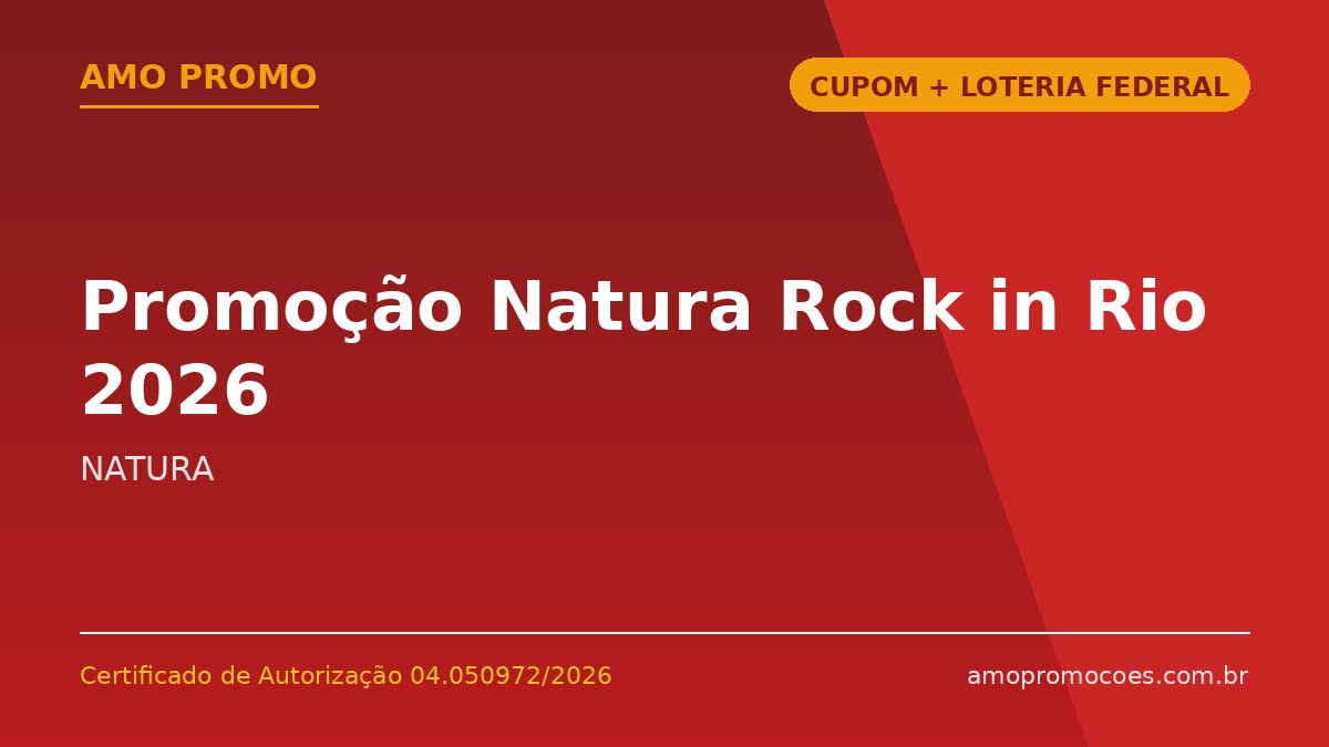 Promoção Natura Rock in Rio 2026