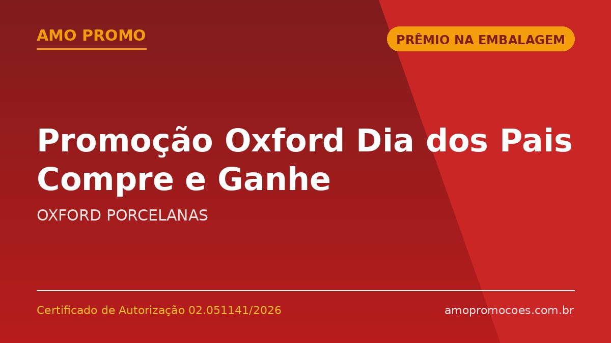Promoção Oxford Dia dos Pais Compre e Ganhe