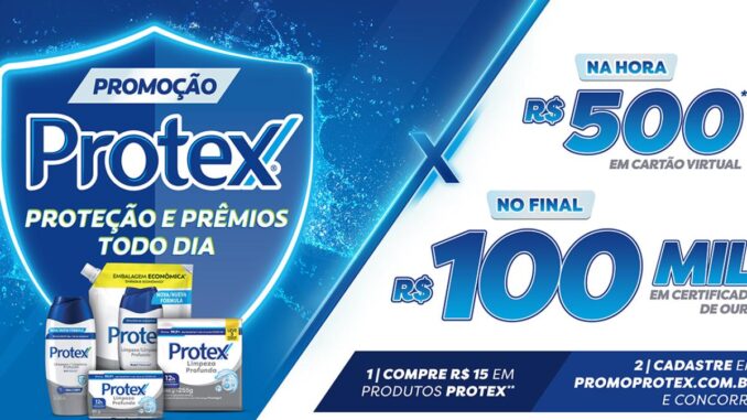 Promoção Protex 2026: R$100 Mil em Ouro e Cartões de R$500 na Hora (Região Nordeste)