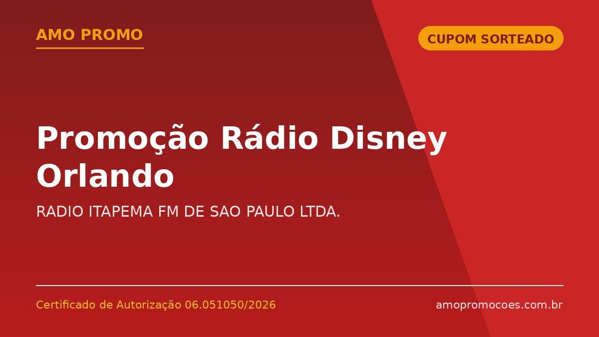 Promoção Rádio Disney Orlando