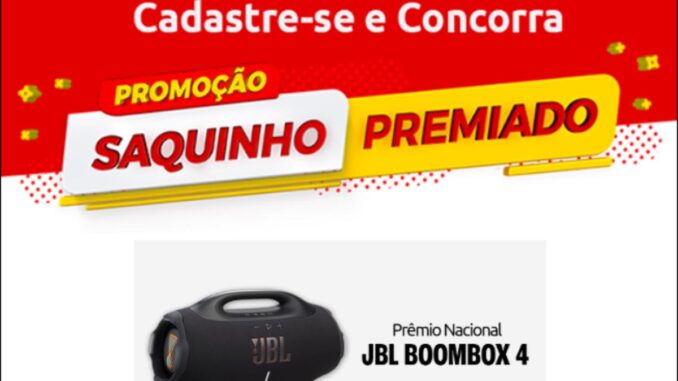 Promoção Saquinho Premiado Sorteia Caixa de Som JBL Boombox 4