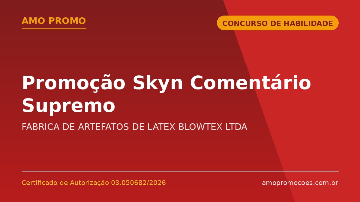 Promoção Skyn Comentário Supremo
